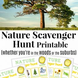 sample pages of nature scavenger hunt printable pack