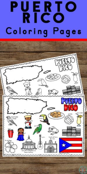 FREE Puerto Rico Coloring Pages. #freehomeschooldeals #fhdhomeschoolers #PuertoRicoprintables #PuertoRicocoloringpages #countrycoloringpages