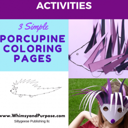 Simple Porcupine Coloring Pages. #freehomeschooldeals #fhdhomeschoolers #porcupineprintables #allaboutporcupines #porcupineactivities