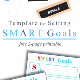 Create motivating and achievable goals this year with this FREE SMART Goals Template! #fhdhomeschoolers #freehomeschooldeals #smartgoals #homeschoolgoals #hsmoms