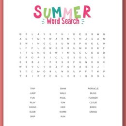 Keep your children's minds busy over the break with this FREE Summer Word Search! #fhdhomeschooler #freehomeschooldeals #summeractivities #wordsearch #hsmoms