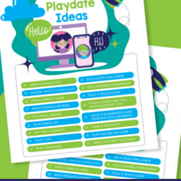 FREE Printables for Virtual Play Dates. #freehomeschooldeals #fhdhomeschoolers #virtualplaydate #virtualfriendtime