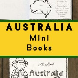 FREE Australia Printable Kids Book. #freehomeschooldeals #fhdhomeschoolers #australiaminibook #australiaprintable #australiaresources