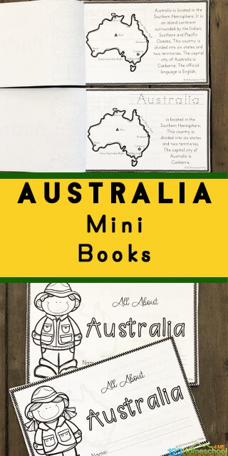 FREE Australia Printable Kids Book. #freehomeschooldeals #fhdhomeschoolers #australiaminibook #australiaprintable #australiaresources