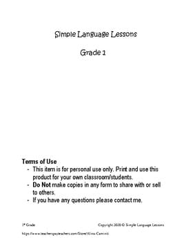 Grab this FREE 1st Grade Language Arts Book on TPT! #fhdhomeschoolers #freehomeschooldeals #languagearts #firstgrade #hsdays