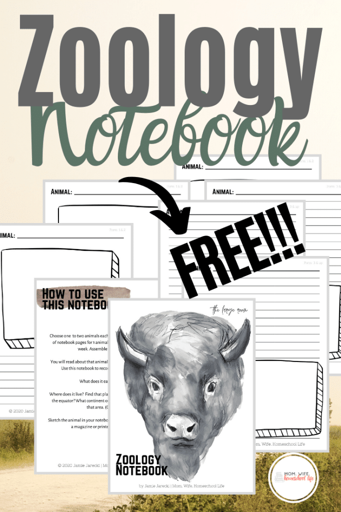 FREE Zoology Notebook Journal. #fhdhomeschoolers #freehomeschooldeals #zoologynotebook #zoologyjournal #zoologicalnotebook