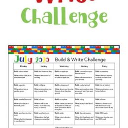 July Lego Build & Write Challenge. #freehomeschooldeals #fhdhomeschoolers #Legochallenge #Legowritingchallenge #buildandwritechallenge #Julywritingchallenge