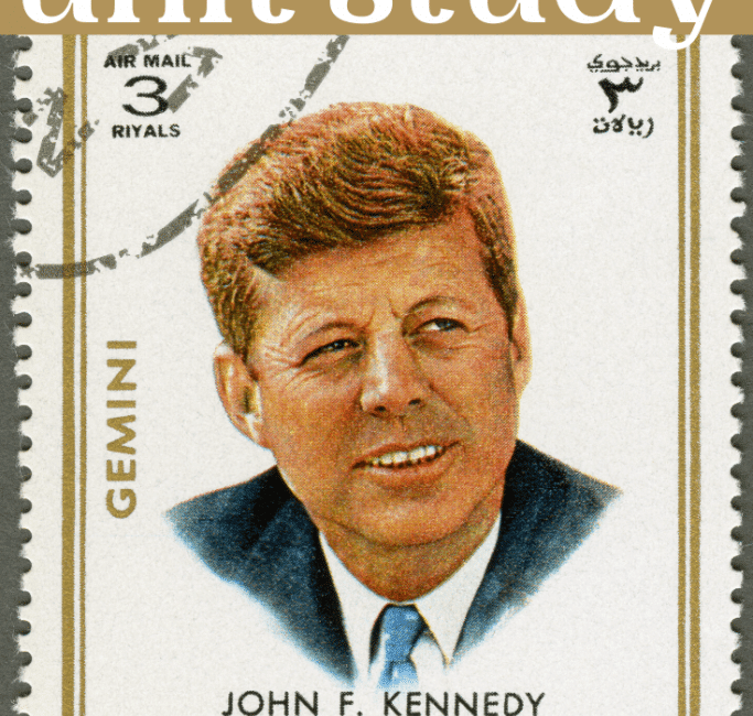 FREE John F. Kennedy Unit Study. #freehomeschooldeals #fhdhomeschoolers #Kennedyunitstudy #JohnFKennedyprintables #Kennedyresources