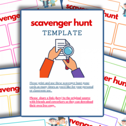 sample pages of scavenger hunt templates