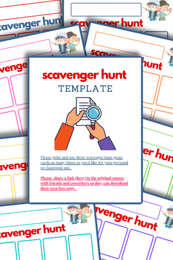 FREE Scavenger Hunt Template Free Homeschool Deals