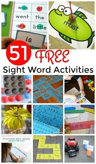 Awesome Sight Word Activities and Games. #freehomeschooldeals #fhdhomeschoolers #sightwordactivities #sightwordgames #sightwordresources