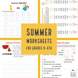 sample pages of summer worksheets