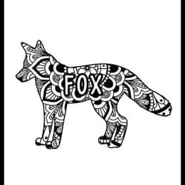 FREE Fox Mandala Coloring Page. #freehomeschooldeals #fhdhomeschoolers #mandalacoloringpage #foxmandala #foxcoloringpage