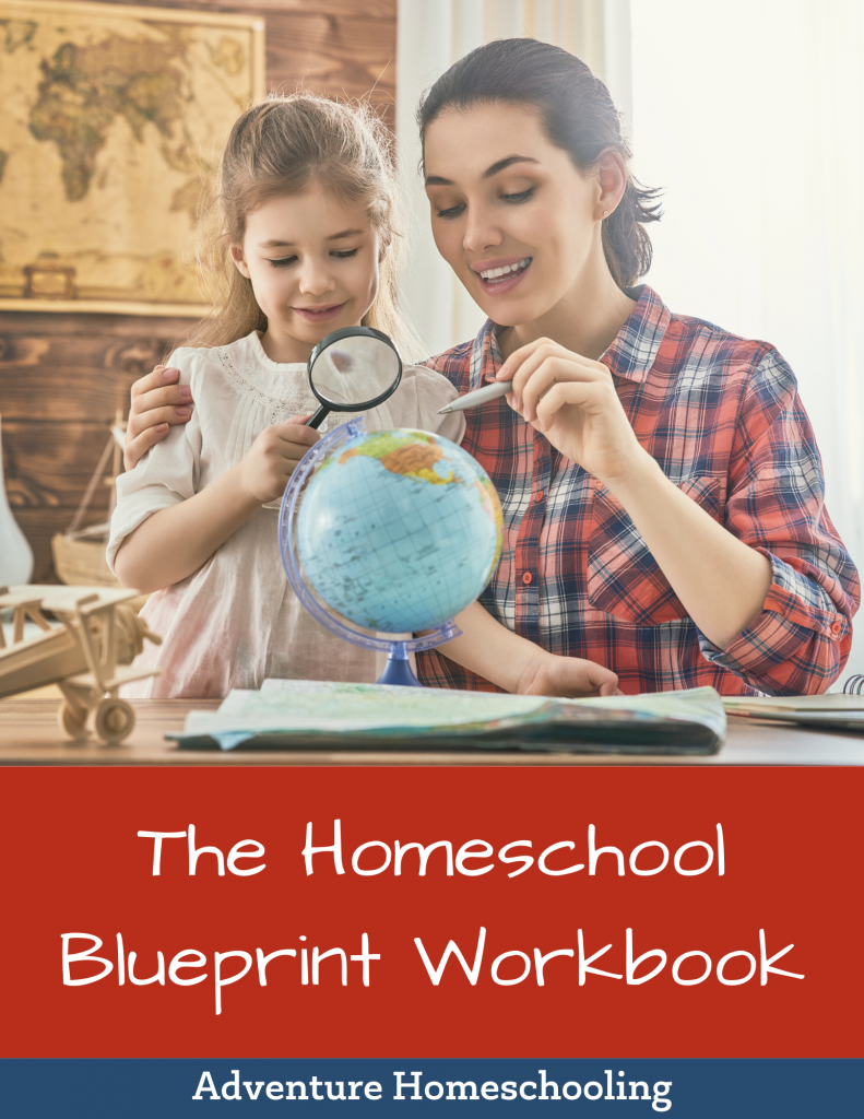 mother and daughter looking at world globe - The Homeschool Blueprint Workbook