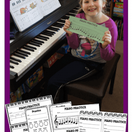 Free Printable Piano Practice Sheets. #freehomeschooldeals #fhdhomeschoolers #pianapracticesheets #pianopracticeworksheets #pianoworksheets #pianopracticeprintables