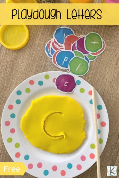 FREE Printable Letters Playdough Activity. #freehomeschooldeals #fhdhomeschoolers #playdoughletters #letterwritingactivity #lettersactivity #playdoughlearning
