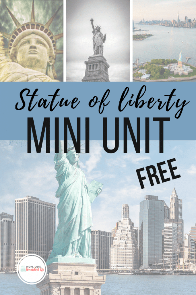 FREE Statue of Liberty Unit Study. #freehomeschooldeals #fhdhomeschoolers #StatueofLiberty #LadyLibertyminiunit #statueoflibertyunitstudy