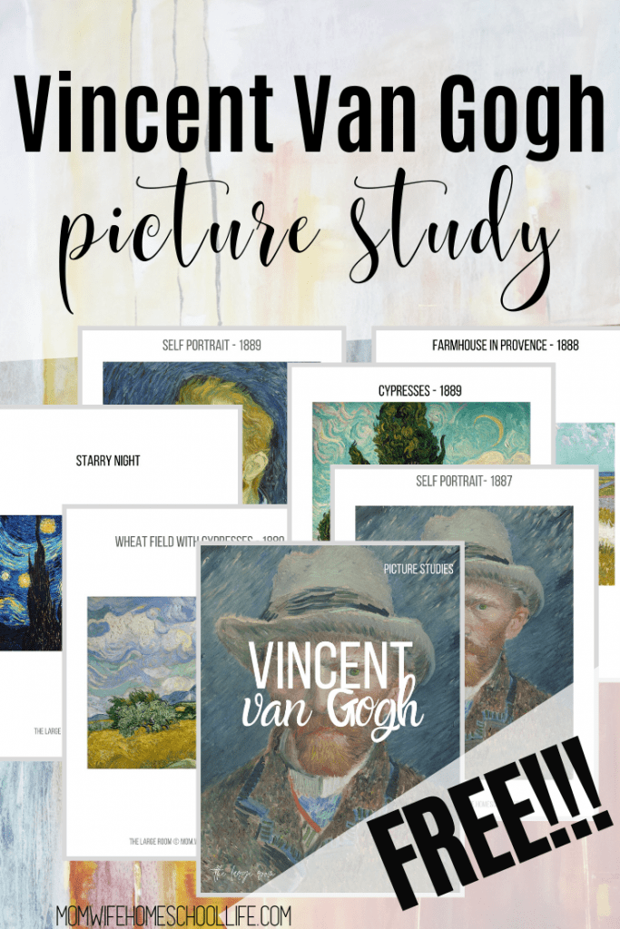 FREE Van Gogh Artist Study. #freehomeschooldeals #fhdhomeschoolers #vincentvangoghunitstudy #vangoghunitstudy #vangoghartiststudy #artiststudy