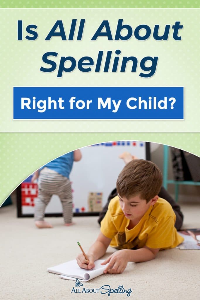 boy working on schoolwork overlay - Is All About Spelling right for my child?