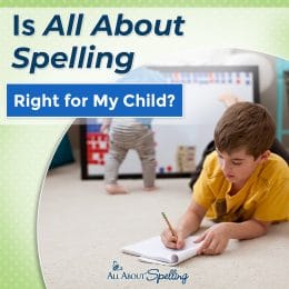 boy working on schoolwork overlay - Is All About Spelling right for my child?