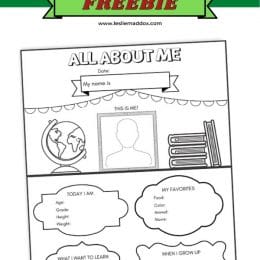 Free "All About Me" Printable Coloring Page. #freehomeschooldeals #fhdhomeschoolers #allaboutmefreebie #allaboutmecoloringpage #allaboutme #firstdayofschool