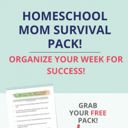 FREE Survival Pack for Work-At-Home Homeschool Moms. #freehomeschooldeals #homeschoolsurvivalpack #workathomesurvivalpack #workfromhomesurvivalpack