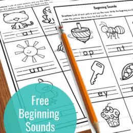 Beginning Sounds FREE Worksheets. #freehomeschooldeals #fhdhomeschoolers #beginningsounds #beginningsoundworksheets #earlyreaderresources