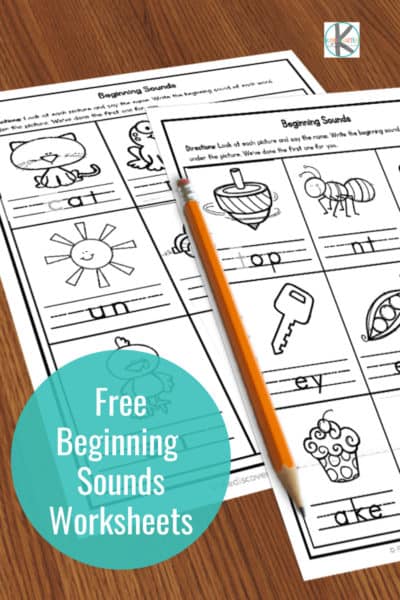 Beginning Sounds FREE Worksheets. #freehomeschooldeals #fhdhomeschoolers #beginningsounds #beginningsoundworksheets #earlyreaderresources