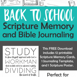 Back to School Scripture Memory FREE Printable Pack. #freehomeschooldeals #fhdhomeschoolers #backtoschool #scripturememory #backtoschoolscriptures