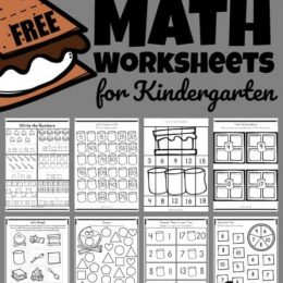FREE Smores Math Worksheets. #freehomeschooldeals #fhdhomeschoolers #Smoresthemedmath #mathworksheets #Smoresworksheets #kindergartenmath