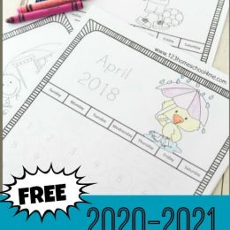 FREE Traceable 2020-2021 Calendar Printables. #freehomeschooldeals #fhdhomeschoolers #traceablecalendar #teachcalendars #calendarprintableforkids #calendarlearning