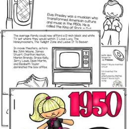 1950s History FREE Printable for Kids. #freehomeschooldeals #fhdhomeschoolers #1950shistoryforkids #historyforkids #Americanhistoryforkids #1950sresourcesforkids