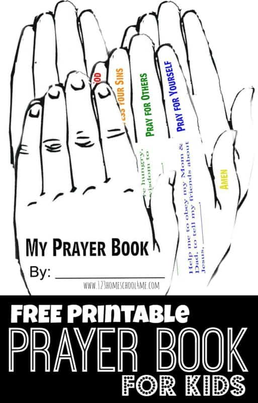 FREE Printable Kids Prayer Book. #freehomeschooldeals #fhdhomeschoolers #printableprayerbook #kidsprayerbook #prayerbookforkids