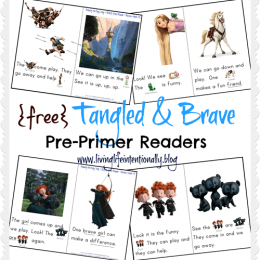 FREE Brave and Tangled Sight Word Readers. #freehomeschooldeals #fhdhomeschoolers #Tangledreader #Bravereader #sightwordreader #sightwordresource