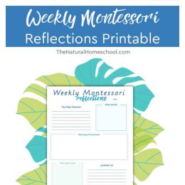 FREE Weekly Montessori Reflections Printable. #freehomeschooldeals #fhdhomeschoolers #weeklyMontessoriprintable #reflectionsprintable #Montessoriresource