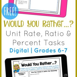 FREE Digital Ratio and Percent Resource. #freehomeschooldeals #fhdhomeschoolers #digitalresource #ratioandpercent #ratioresource #percentresource