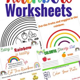 FREE Eat A Rainbow Worksheets. #freehomeschooldeals #fhdhomeschoolers #eatarainbow #healthyfoodsprintables #eatinhhealthy #eatarainbodchallenge #healthyeatingchallenge