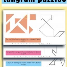 FREE Online Google Slide Tangram Puzzles. #freehomeschooldeals #fhdhomeschoolers #GoogleSlides #tangrampuzzles #Chinesepuzzles #tangramresource