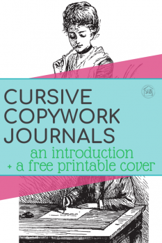 FREE Printable Cursive Journal Cover | Free Homeschool Deals