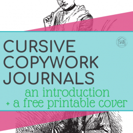 FREE Printable Cursive Journal Cover. #freehomeschooldeals #fhdhomeschoolers #copyworkjournal @cursivecopywork #cursivejournal #cursivewriting