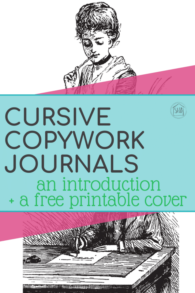 FREE Printable Cursive Journal Cover. #freehomeschooldeals #fhdhomeschoolers #copyworkjournal @cursivecopywork #cursivejournal #cursivewriting