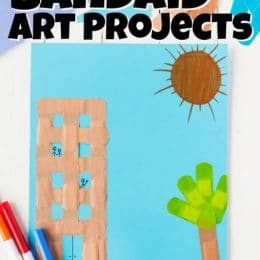 Fun Bandaid Art Projects. #bandaidprojects #bandaidcrafts #bandaidartprojects #freehomeschooldeals #fhdhomeschoolers