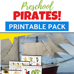 FREE Pirate Printable Pack for Preschool. #preschoolpirates #piratepack #piratepreschoolpack