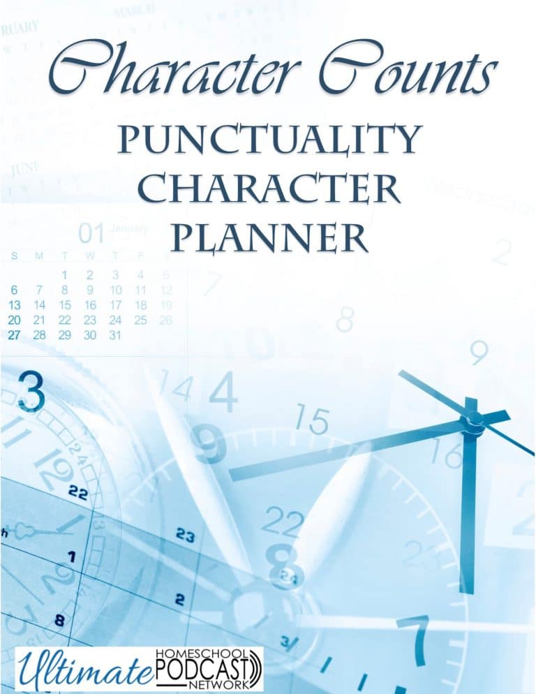 FREE Punctuality Character Planner. #freehomeschooldeals #fhdhomeschoolers #punctualityplanner #charactercounts #punctualitycharacterplanner