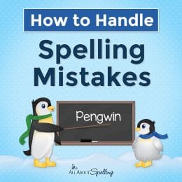 how to handle spelling mistakes from All About Learning