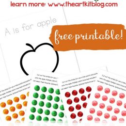 FREE Apple Craft Printable Template. #fhdhomeschoolers #freehomeschooldeals #applecraft #applecraftprintable #appleprintable