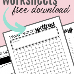 FREE Spelling Practice Worksheets. #freehomeschooldeals #fhdhomeschoolers #spellingpractice #spellingworksheets #spellingpractice