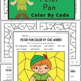 Fun Peter Pan CVC Worksheets. #freehomeschooldeals #fhdhomeschoolers #peterpanworksheets #cvcwords #peterpancvcwords