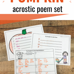 FREE Pumpkin Acrostic Poem Printable. #poetryforkids #poetryprintable #acrosticprintableforkids #fhdhomeschoolers #freehomeschooldeals