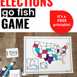 FREE Printable Elections Game for Kids. #electionsgame #electionsprintables #freehomeschooldeals #fhdhomeschoolers